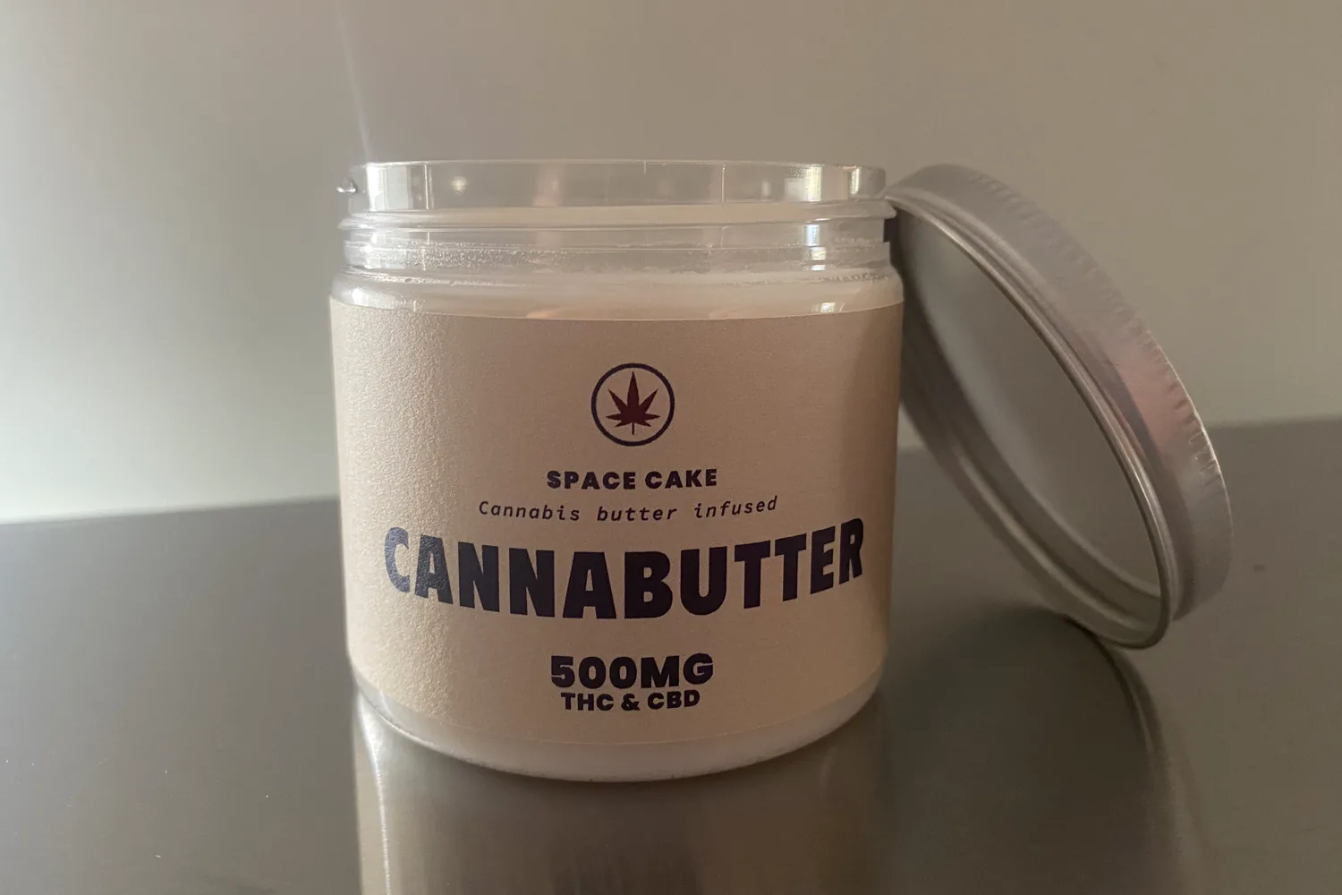 Masło konopne Space Cake, gotowe do użycia, 500 mg THC i CBD