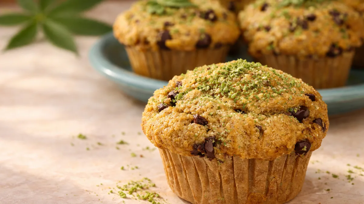 Muffins au cannabis aux pépites de chocolat